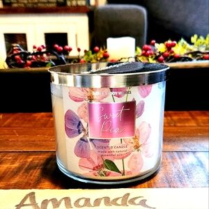 Sweet Pea Bath and Body Works candle